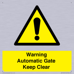 Warning Automatic Gate Keep Clear